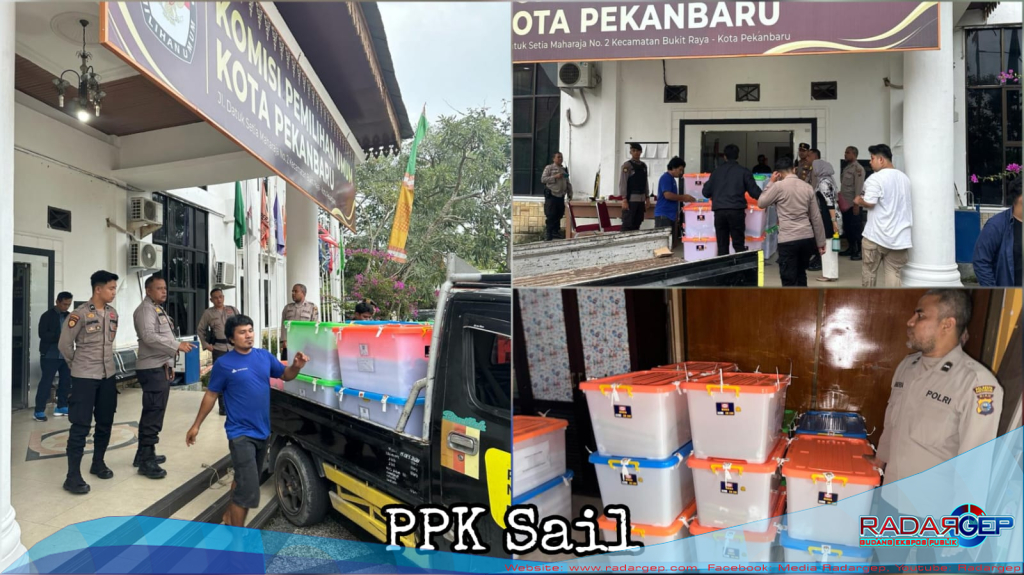 Polresta Pekanbaru Kawal Ketat Pergeseran Kotak Suara Hasil Pleno PPK Rumbai Barat dan Sail